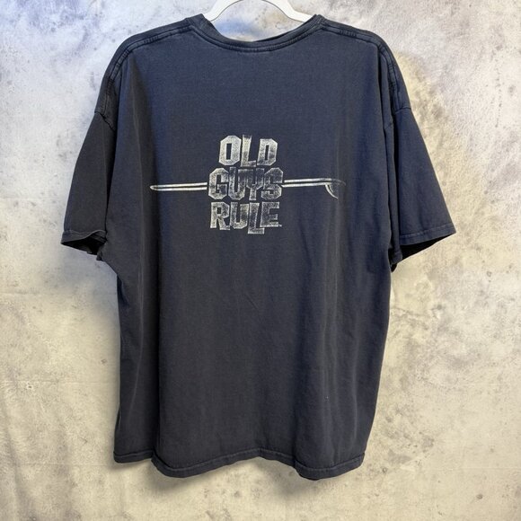 Vintage Old Guys Rule T Shirt Mens 2XL 24x28 Blue Surf Surfing Tee Y2K - Picture 4 of 9